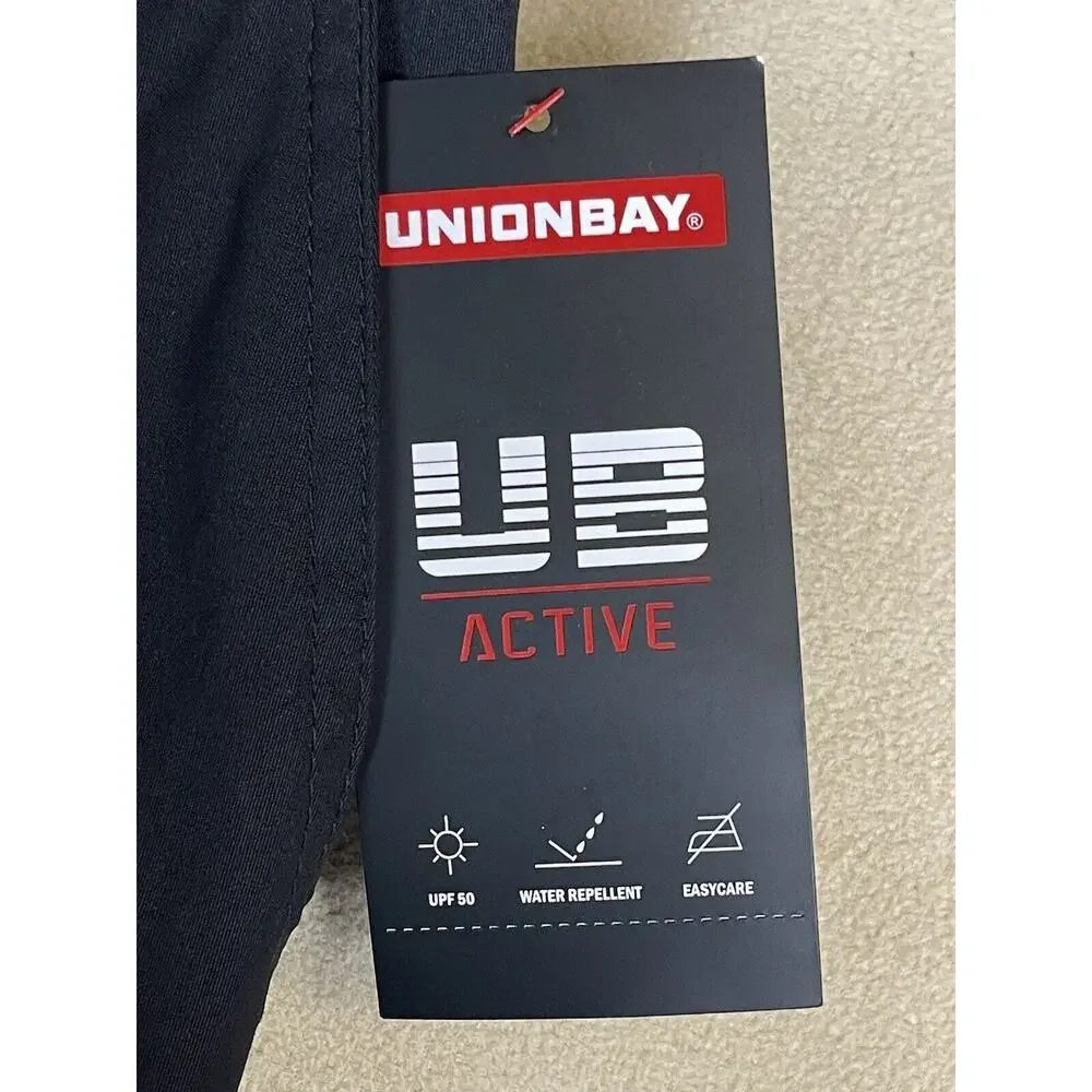 UB Active Pants Adult 40x30 Black Union‎ Bay Rainier Pant Chino Casual Mens NWT
